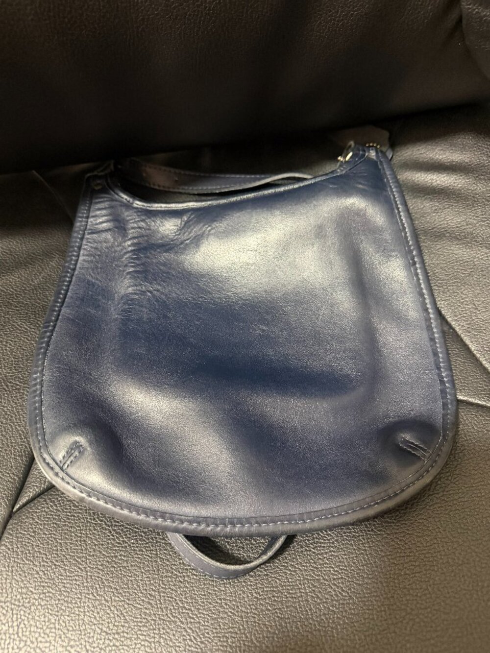 Coach Vintage Leather Crossbody Bag Navy, Flap Slim 9131